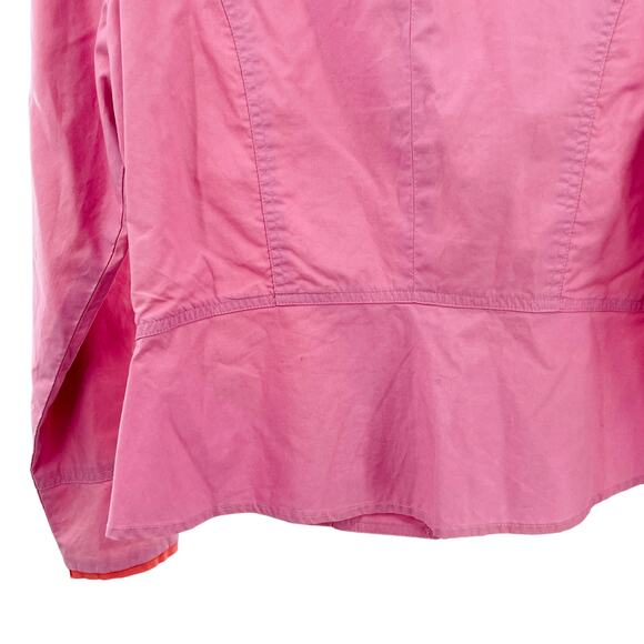 BETS by Canvasbacks Pink Floral Embroidered Cotton Lightweight Blazer Women Sz 8 - Picture 8 of 11